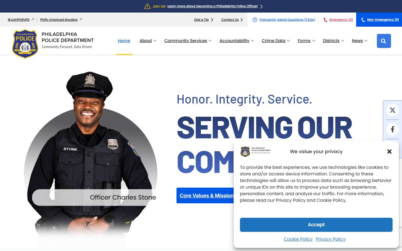 Philadelphia County arrest records Philadelphia Police Department homepage