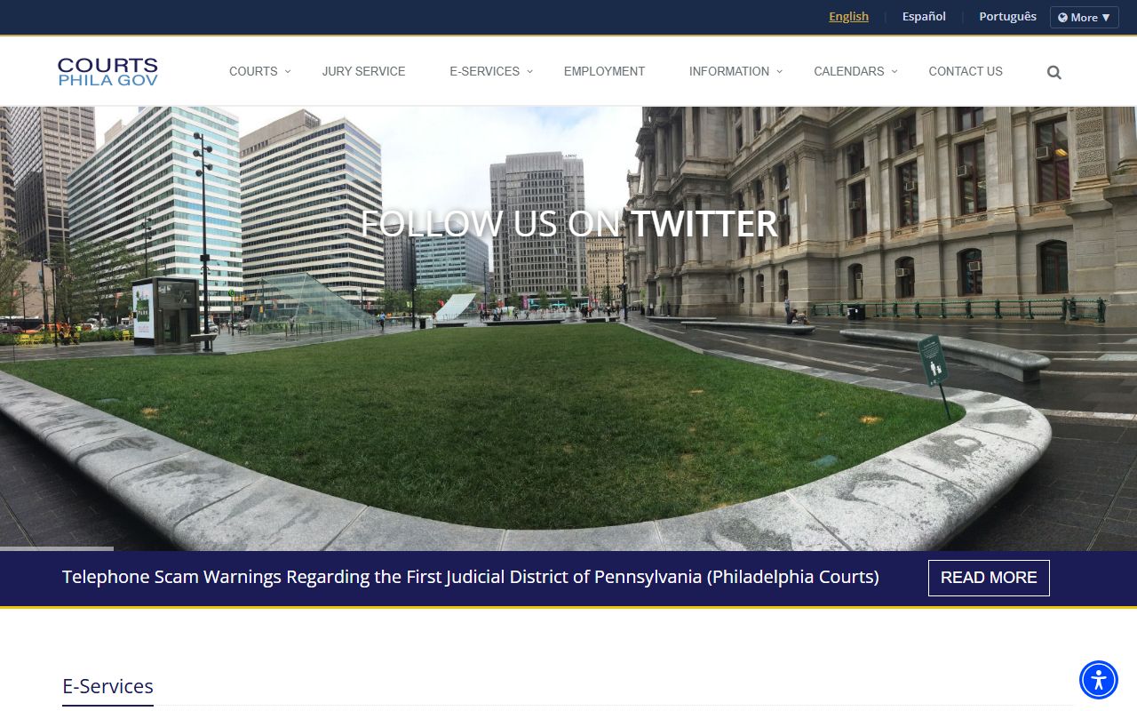 Philadelphia County court records First Judicial District homepage